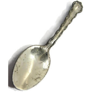 Vintage Brooch Sterling Silver 925 Spoon Reed Barton Tara Pin Heavy Patina